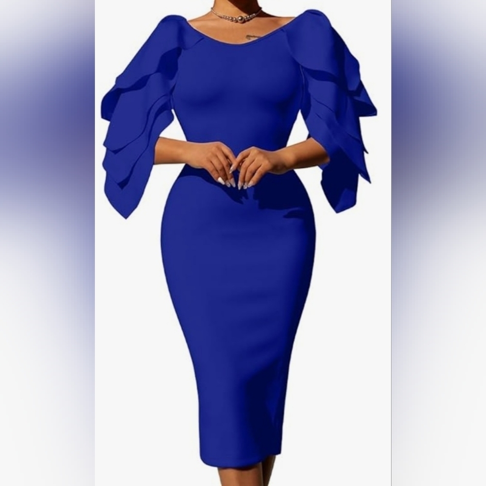 DAAWENXI Women's Elegant Ruffle